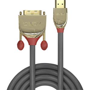 LINDY HDMI / DVI Anschlusskabel [1x HDMI-Stecker - 1x DVI-Stecker 18+1pol.] 10.00m Grau