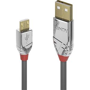 LINDY USB-kabel USB 2.0 USB-A stekker, USB-micro-B stekker 0.50 m Grijs 36650