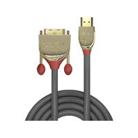 LINDY HDMI / DVI Anschlusskabel [1x HDMI-Stecker - 1x DVI-Stecker 18+1pol.] 15.00m Gold