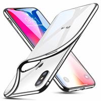 iPhone 7 Plus hoesje ultradun galvanische Zilver zijkant zacht TPU