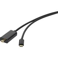 Renkforce USB / Mini-displayport Aansluitkabel [1x USB-C stekker - 1x Mini-DisplayPort stekker] 0.5 m Zwart