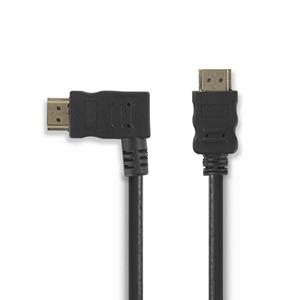 Nedis High Speed HDMI-Kabel met Ethernet HDMI-Connector - HDMI-Connector Links Haaks 1,5 m Zwart