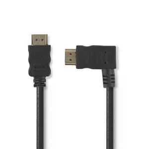 Nedis High Speed HDMI-Kabel met Ethernet HDMI-Connector - HDMI-Connector Rechts Haaks 1,5 m Zwart