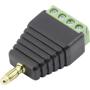 trucomponents TRU COMPONENTS 93013c1125 Laborstecker Stecker, gerade Stift-Ø: 4mm Schwarz 1St.