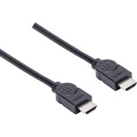 Manhattan HDMI Aansluitkabel [1x HDMI-stekker - 1x HDMI-stekker] 1.5 m Zwart