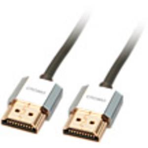 LINDY HDMI Anschlusskabel [1x HDMI-Stecker - 1x HDMI-Stecker] 1.00m Grau