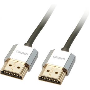 LINDY HDMI Anschlusskabel [1x HDMI-Stecker - 1x HDMI-Stecker] 2.00m Grau