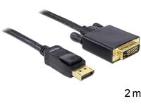Delock Cable Displayport 1.2 male to DVI 24+1 male 2 m