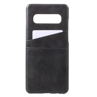 Casecentive Leder Wallet Backcase Galaxy S10 schwarz