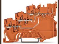 Wago Dreistock-Initiatorklemme 7mm Push-In-Klemme Orange 15St.