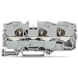 Wago Dreistock-Durchgangsklemme 10mm Push-In-Klemme Gelb 25St.