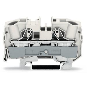 Wago Doppelstock-Schirmleiterklemme 12mm Push-In-Klemme Weiß 20St.