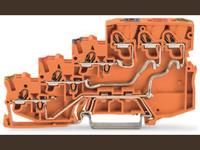 wago Vierleiter-Initiatorenklemme 7mm Push-In-Klemme Orange 15St.