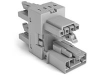 Wago Verteilerblock 3 fach 890 Serie (Netzsteckverbinder) 890 Gesamtpolzahl: 4 16A Hellgrün 50St.