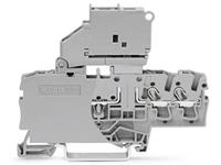 Wago Dreistock-Sicherungsklemme 6.20mm Push-In-Klemme Grau 50St.
