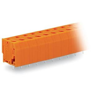 WAGO 739-240 Veerkrachtklemblok 2.50 mm² Aantal polen 10 Oranje 60 stuk(s)