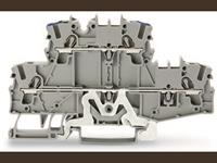 Wago Doppelstock-Schutzleiterklemme 5.20mm Push-In-Klemme Grau 50St.
