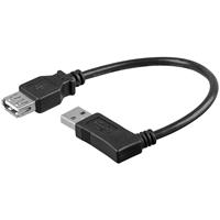 Goobay USB naar USB adapter / haaks naar rechts - USB2.0 - tot 2A / zwart - 0,30 meter