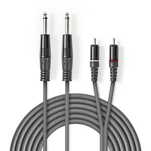 Nedis Stereo Audiokabel 2 x 6.35 mm Male - 2 x RCA Male 1,5m