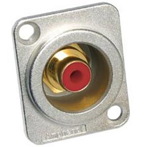 Amphenol Cinch-connector Flensbus Aantal polen: 2 Mono Zilver-rood 1 stuks