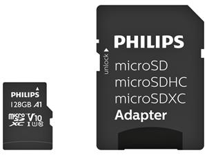 Philips Micro SDXC 128GB UHS-1 U1 met adapter