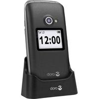 Doro 2424 klaptelefoon - antraciet-wit + Gratis hoesje