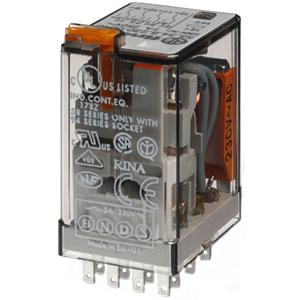 Finder 55.34.8.048.0040 Relais Stecker 4RT 7A 48V AC Prüftaste + mechanische Anzeige