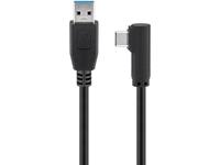 goobay USB 3.0 Anschlusskabel [1x USB 3.0 Stecker A - 1x USB-C™ Stecker] 2.00m Schwarz