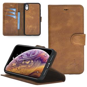NorthLife Uitneembare 2-in-1 sleepcover bookcase hoes - iPhone XR - Tiguan Leer Cognac