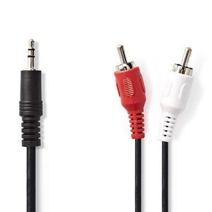 Valueline 3,5 mm naar RCA Kabel 2 Meter Zwart