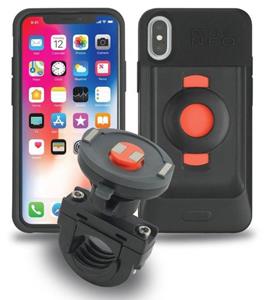 Tigrasport motorhouder met hoes FitClic Neo iPhone X/XS