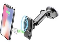 MAG4PFWIRK Saugnapf Handy-Kfz-Halterung 360° drehbar, mit Induktionsladefunktion, Magn