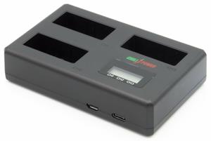 chilipower Canon LP-E8 Triple Lader - Laadt 3 accu's, ook tegelijkertijd