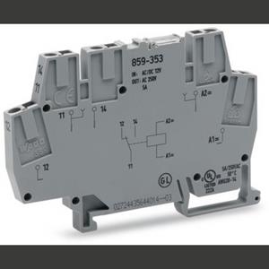 Wago Relaisklemme Nennspannung: 12 V/DC, 12 V/AC Schaltstrom (max.): 5A 1 Wechsler 1St.