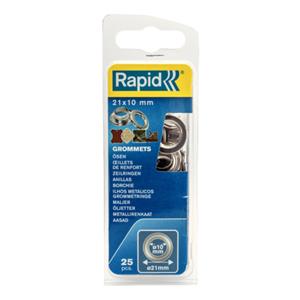 Rapid - Ösen mit Ring - 21 x 10mm, 25er Pack, 5000412