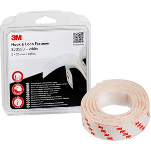 3M Klittenband Om vast te plakken (l x b) 1.25 m x 25 mm Wit 1 stuks