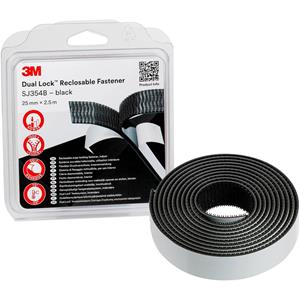 3M Klittenband Om vast te plakken (l x b) 25 m x 25 mm Zwart 1 stuks