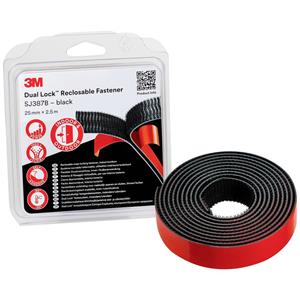 3M Klittenband Om vast te plakken (l x b) 25 m x 25 mm Zwart 1 stuks