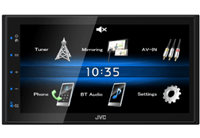 Autoradio met scherm dubbel DIN JVC KW-M25BT Aansluiting voor stuurbediening, Aansluiting voor achteruitrijcamera