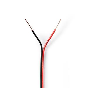 Nedis Luidspreker kabel (CCA) - 2x 0,35mm² / rood/zwart - 100 meter