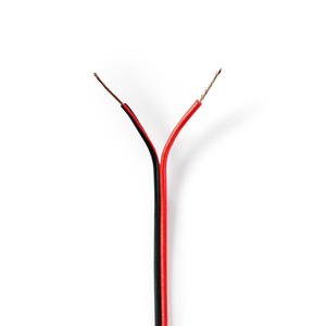 Nedis Luidspreker kabel (CCA) - 2x 0,50mm² / rood/zwart - 100 meter