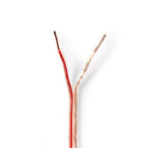 Nedis Luidspreker kabel (CU koper) - 2x 1,50mm² / transparant - 25 meter