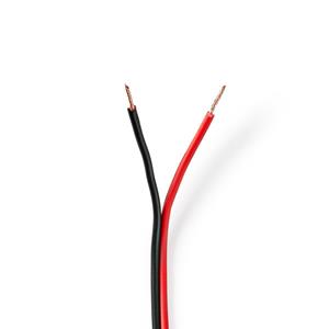 Nedis Luidspreker kabel (CU koper) - 2x 0,75mm² / rood/zwart - 100 meter