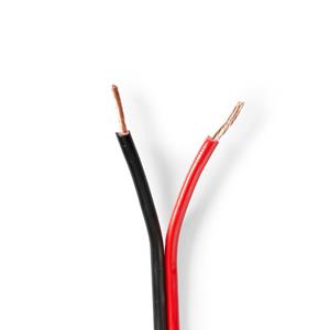 Cubinote Speaker-Kabel 2x 1,50 mm2 100 m Op Rol Zwart/Rood