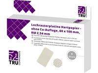 trucomponents TRU COMPONENTS Europlatine ohne Cu-Auflage Hartpapier (L x B) 100mm x 60mm 35µm Rastermaß 2.54mm I