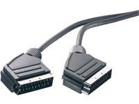 SCART TV, Receiver Anschlusskabel [1x SCART-Stecker - 1x SCART-Stecker] 0.75m Sc