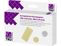trucomponents TRU COMPONENTS Europlatine ohne Cu-Auflage Hartpapier (L x B) 100mm x 50mm 35µm Rastermaß 2.54mm I