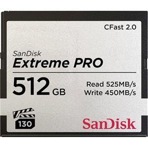 Sandisk Extreme Pro 512GB flashgeheugen CFast 2.0