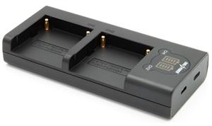 chilipower Sony NP-F330 / NP-F530 / NP-F550 dubbellader voor 2 camera accu's (tegelijk)