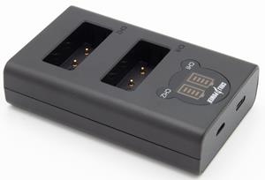 chilipower Canon LP-E17 dubbellader voor 2 camera accu's (tegelijk)